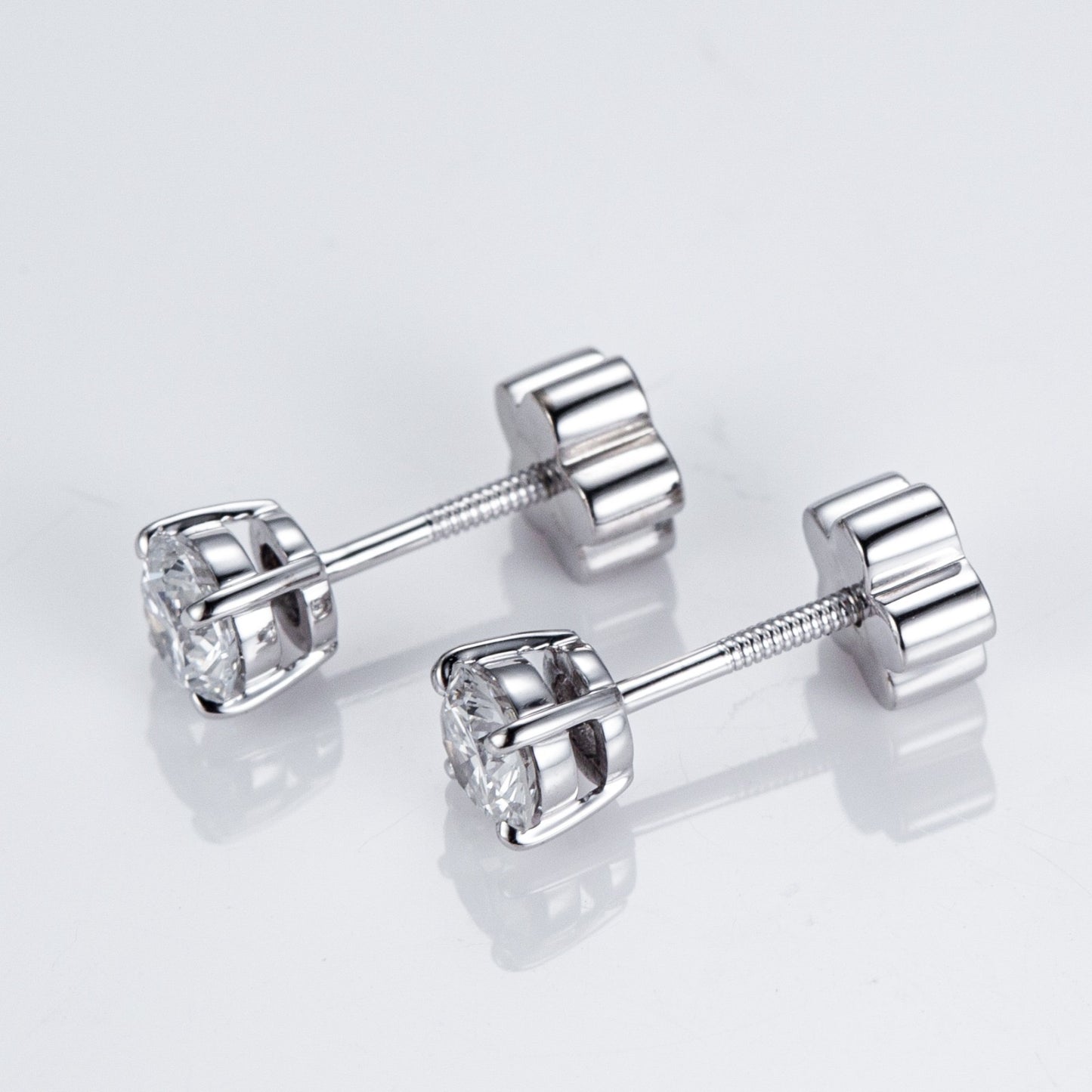 14K Kids Diamond Solitaire Earrings (0.5 Carats)