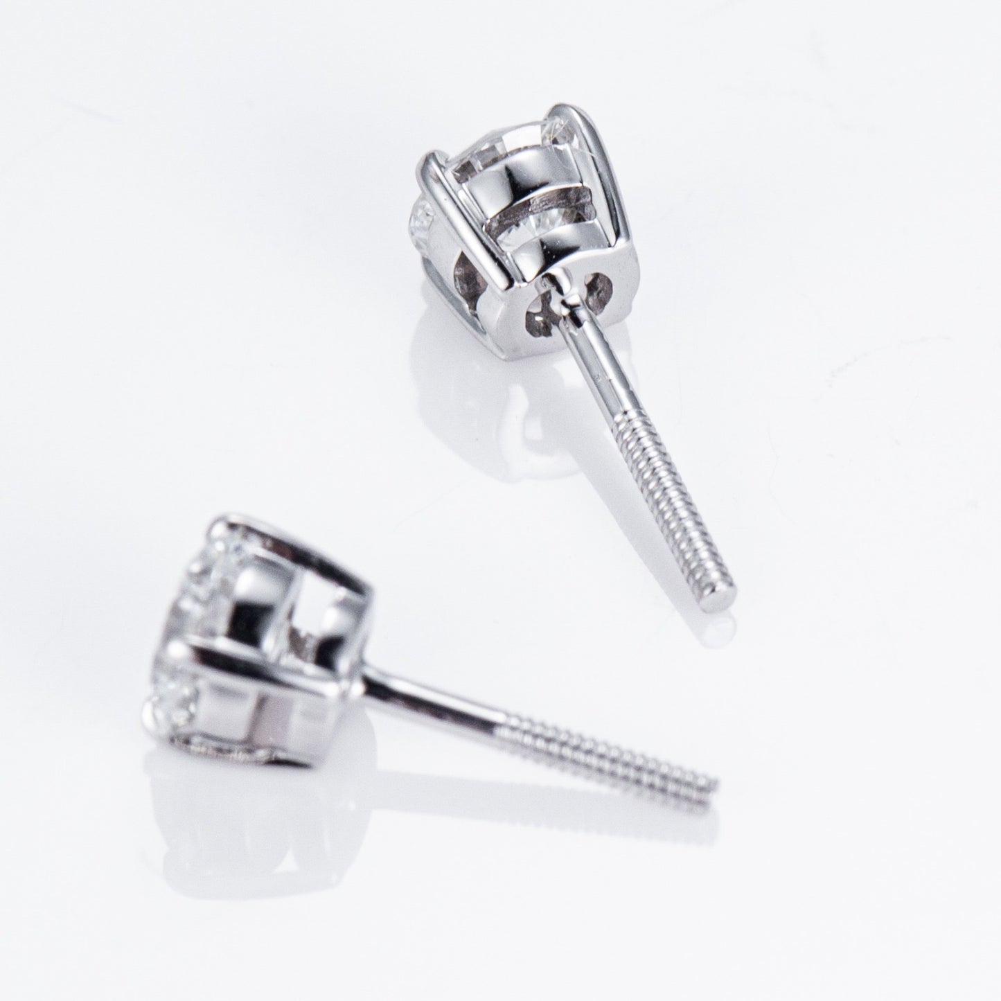 14K Kids Diamond Solitaire Earrings (0.5 Carats)