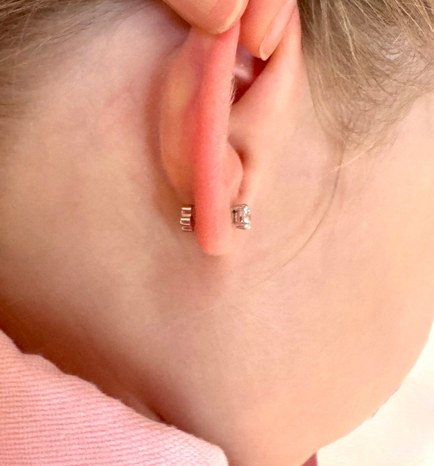 14K Kids Diamond Solitaire Earrings (0.5 Carats)